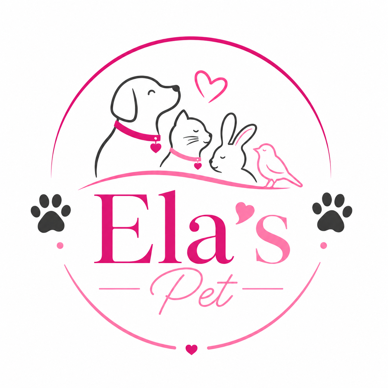 Ilustração de animais do Elas Pet